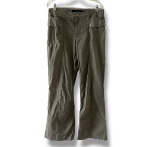 Vintage Y2K Calvin Klein Jeans Gray/Green Nylon Bootcut Pants Women's Size 6